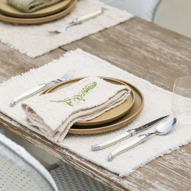 Pom Pom at Home Porter White Set of 4 Placemats ~ 13 x 19