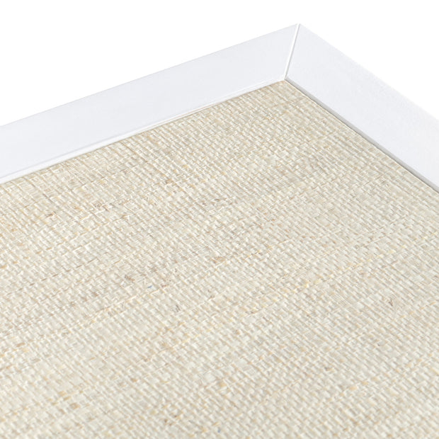Crestview Collection Sandy Shores White Wood and Rattan End Table