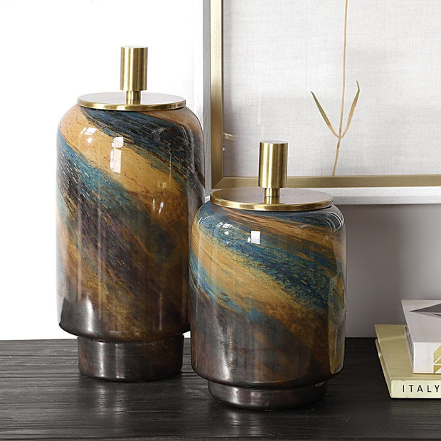 Uttermost Celestial Tide Containers Set Of Two