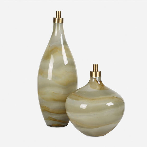 Uttermost Cascade Bottles Set Of Two