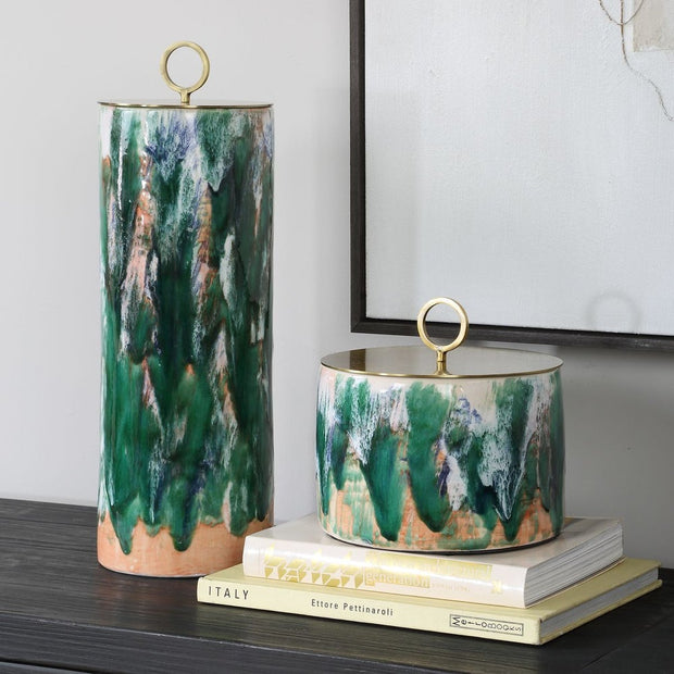 Uttermost Sylvie Ceramic Containers Set Of Two
