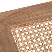 Crestview Collection Burnside Glass and Rattan End Table