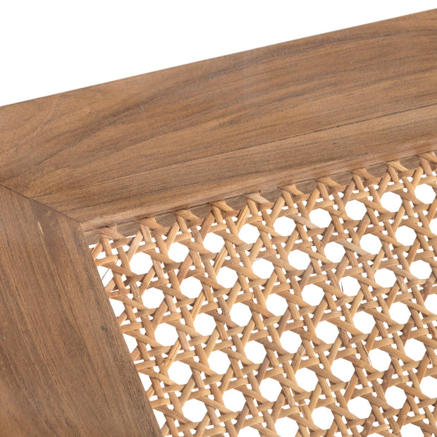 Crestview Collection Burnside Glass and Rattan End Table