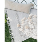 Pom Pom at Home Bianca Natural Velvet Rectangular Pillow with Insert  ~ 14 x 40 ~ SALE~ LIMITED QUANTITIES