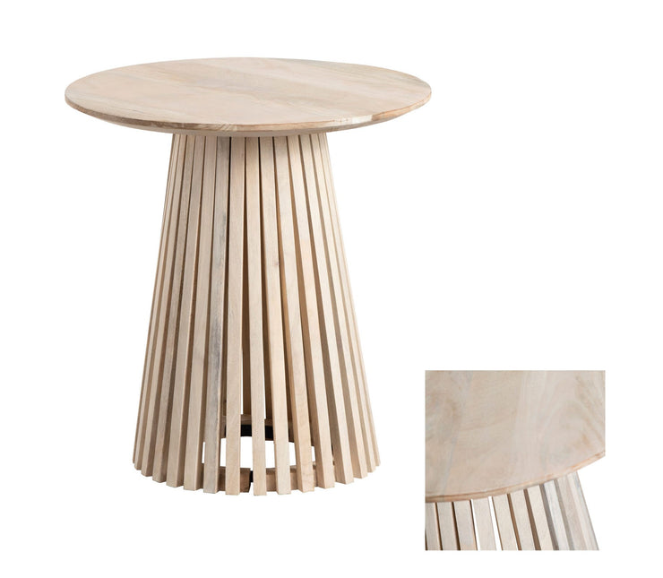 Crestview Collection San Bernadino Slatted Wood End Table