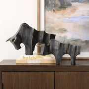 Uttermost Regal Bull Sculptures Set Of Two