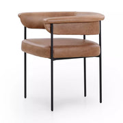 Four Hands Carrie Dining Chair ~ Chaps Saddle Upholstered Leather