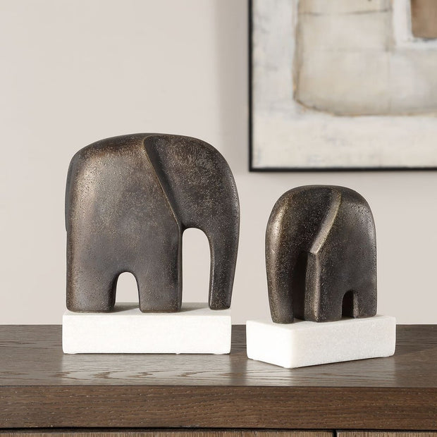 Uttermost Timeless Tusk Sculptures Set Of Two