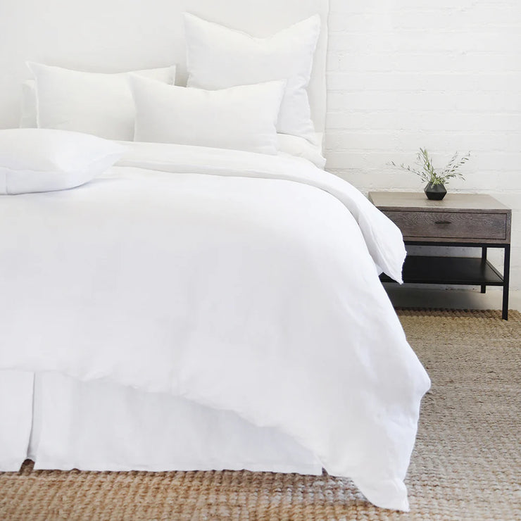 Pom Pom at Home Blair White Linen Euro Sham ~ 26 x 26