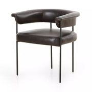 Four Hands Carrie Dining Chair ~ Sonoma Black Upholstered Leather