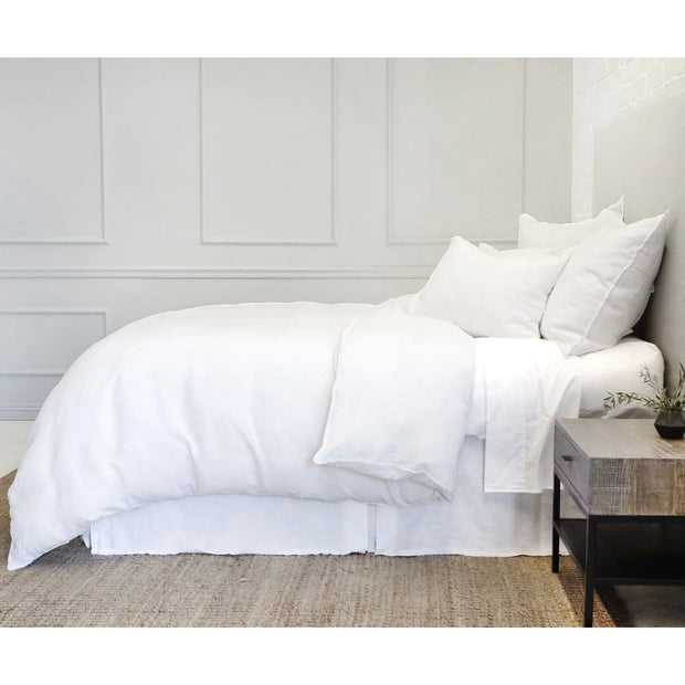 Pom Pom at Home Blair White Linen Duvet Cover
