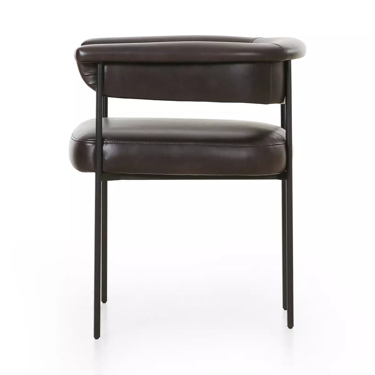 Four Hands Carrie Dining Chair ~ Sonoma Black Upholstered Leather