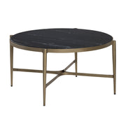 Crestview Collection Xander Natural Black Marble Coffee Table
