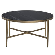 Crestview Collection Xander Natural Black Marble Coffee Table