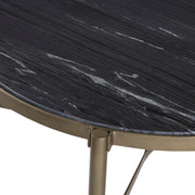 Crestview Collection Xander Natural Black Marble Coffee Table