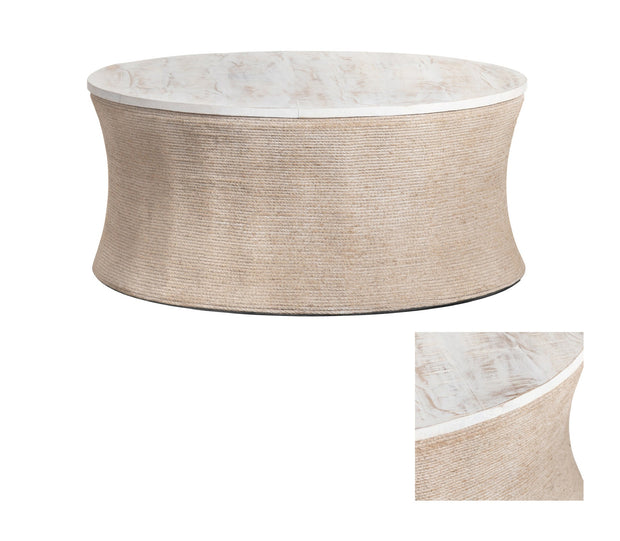 Crestview Collection Key Largo Mango Wood Wrapped in Rope Coffee Table