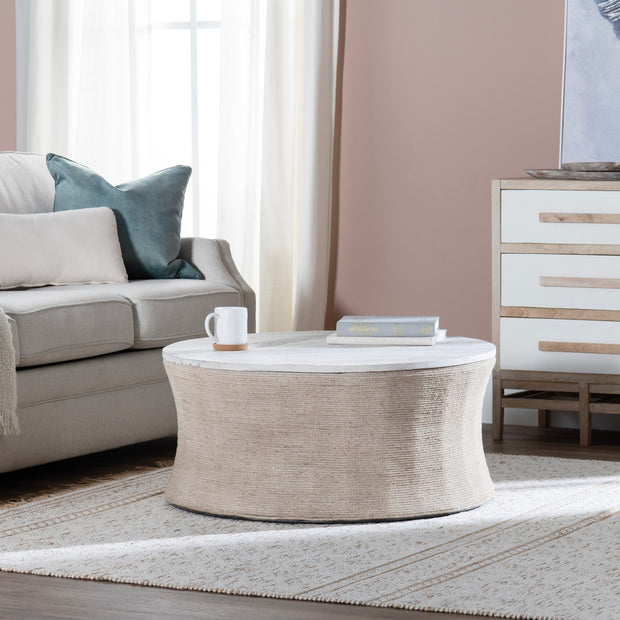 Crestview Collection Key Largo Mango Wood Wrapped in Rope Coffee Table