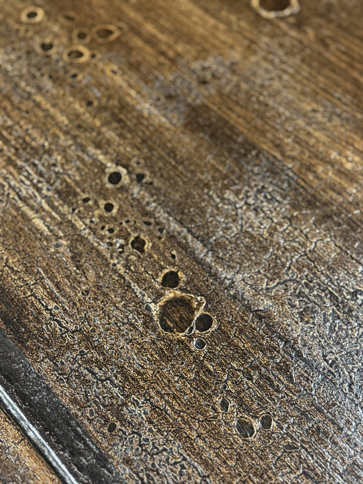 Casa Bonita Peruvian Hand-Painted Carved Wood Olympus 8 Foot Dining Table