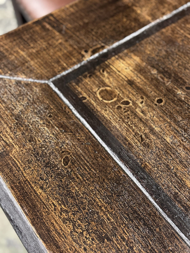 Casa Bonita Peruvian Hand-Painted Carved Wood Olympus 8 Foot Dining Table