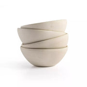 Four Hands Nelo Set of 4 Bowls ~ Cream Matte Ceramic