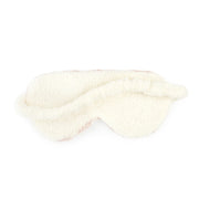 Kashwere Ultra Soft Creme and Ballet Pink Leopard Plush Sleep Eye Mask