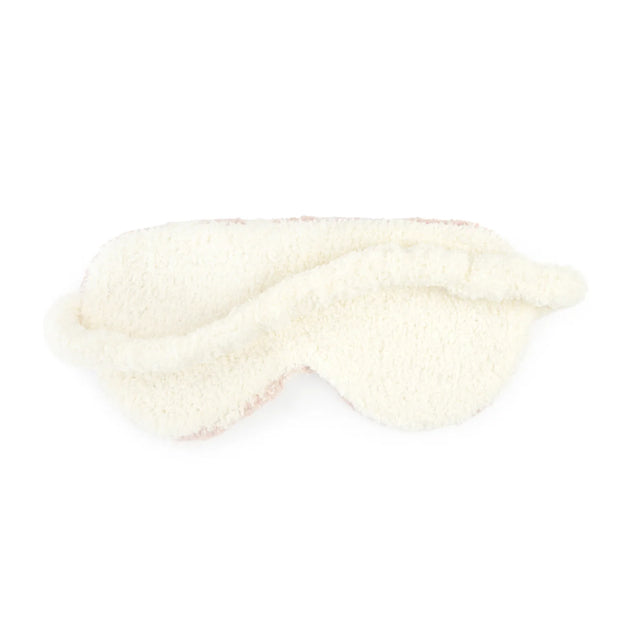 Kashwere Ultra Soft Creme and Ballet Pink Leopard Plush Sleep Eye Mask