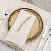 Pom Pom at Home Kenwood White Set of 4 Napkins ~ 13 x 19