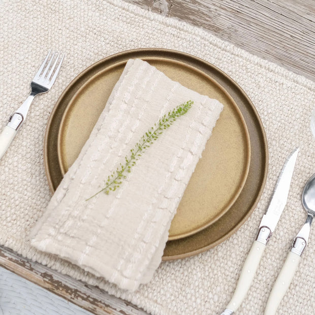 Pom Pom at Home Kenwood White Set of 4 Napkins ~ 13 x 19