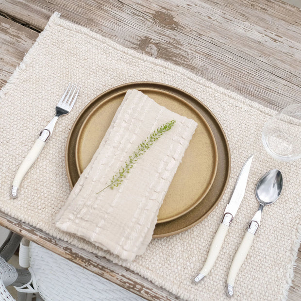 Pom Pom at Home Porter White Set of 4 Placemats ~ 13 x 19