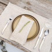 Pom Pom at Home Kenwood White Set of 4 Napkins ~ 13 x 19