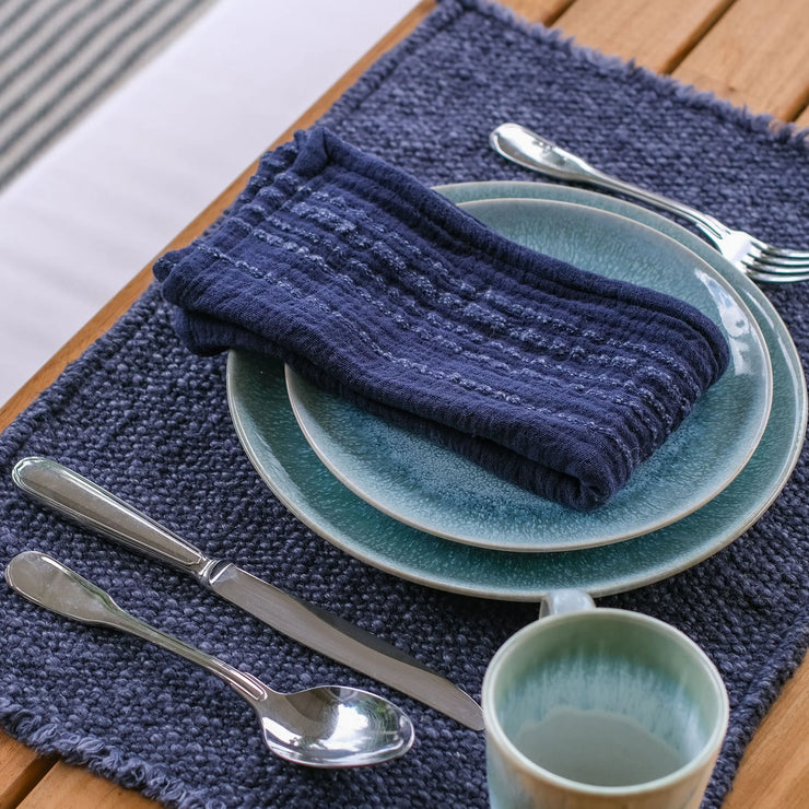Pom Pom at Home Porter Navy Set of 4 Placemats ~ 13 x 19