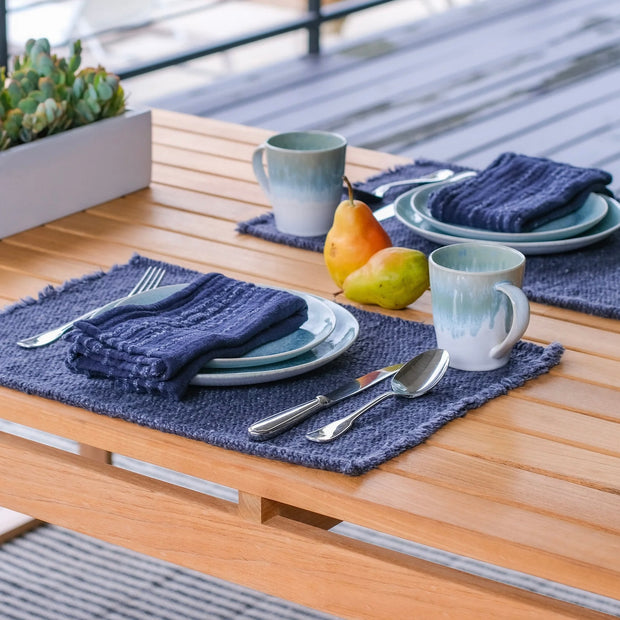 Pom Pom at Home Porter Navy Set of 4 Placemats ~ 13 x 19
