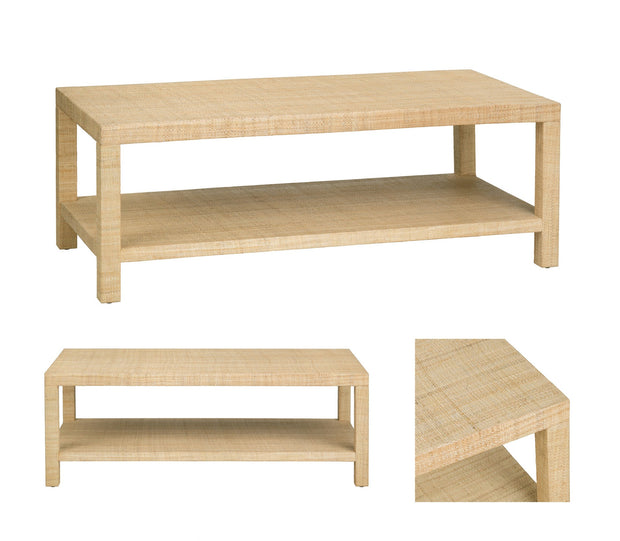 Crestview Collection Providence Rafia Coffee Table