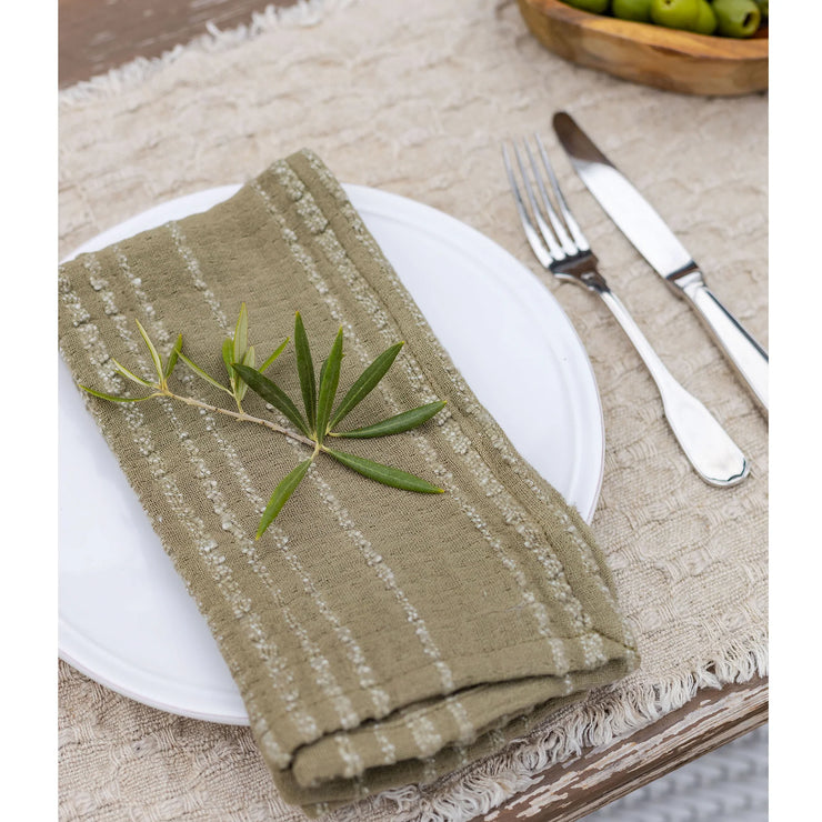 Pom Pom at Home Kenwood Moss Set of 4 Napkins ~ 13 x 19