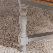 Crestview Collection Alyson Square Grey Wooden Coffee Table With Brown Top