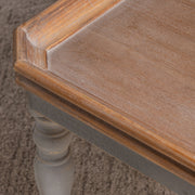Crestview Collection Alyson Square Grey Wooden Coffee Table With Brown Top