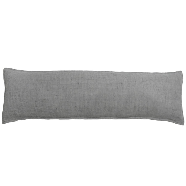 Pom Pom at Home Montauk Charcoal Linen Body Pillow with Insert  ~ 18 x 60