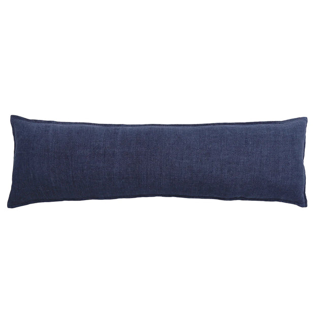 Pom Pom at Home Montauk Indigo Linen Body Pillow with Insert  ~ 18 x 60