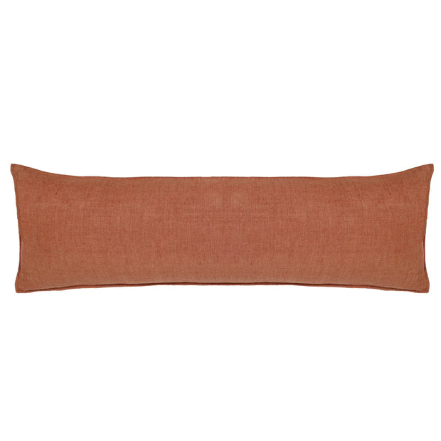 Pom Pom at Home Montauk Terracotta Linen Body Pillow with Insert  ~ 18 x 60