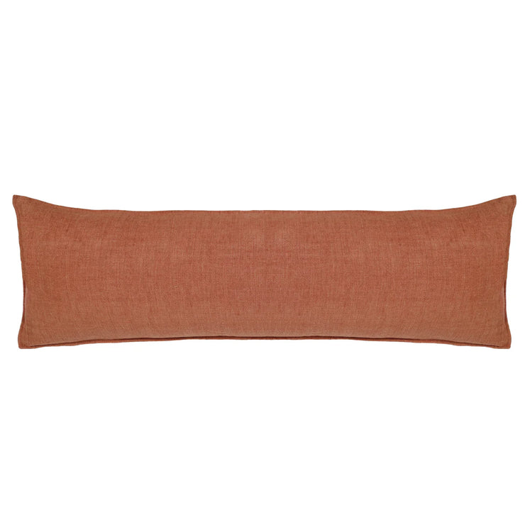 Pom Pom at Home Montauk Terracotta Linen Body Pillow with Insert  ~ 18 x 60