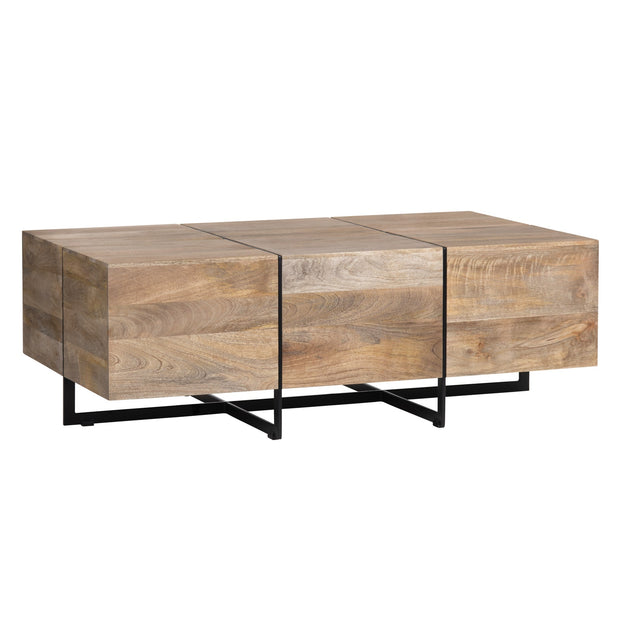 Crestview Collection Brennon Mango Wood Rectangular Coffee Table