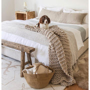 Pom Pom at Home Finn Taupe Hand Knit Chunky Throw Blanket ~ 50” x 60” ~ LAST CHANCE SALE ~ LIMITED QUANTITIES