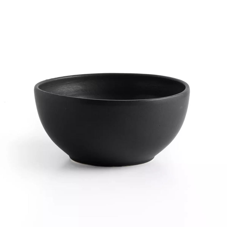 Four Hands Nelo Serving Bowl ~ Matte Black Glaze Ceramic
