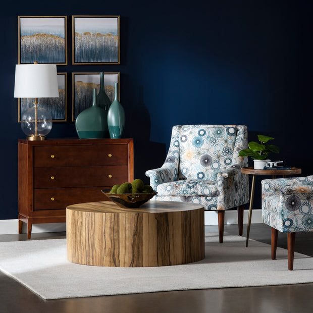 Crestview Collection Limba Modern Organic Round Coffee Table