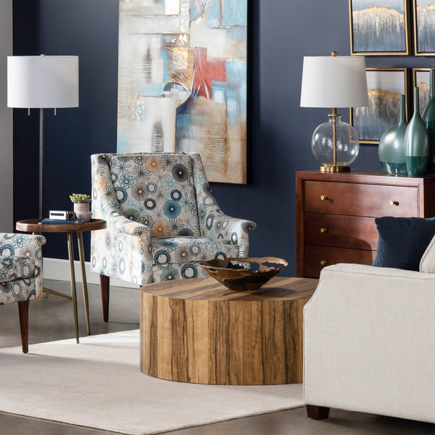 Crestview Collection Limba Modern Organic Round Coffee Table