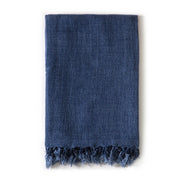 Pom Pom at Home Montauk Indigo Linen Blanket ~ Available in Queen and King Size