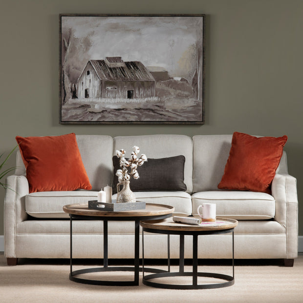 Crestview Collection Traymore Set of 2 Wood and Metal Nesting Coffee Tables
