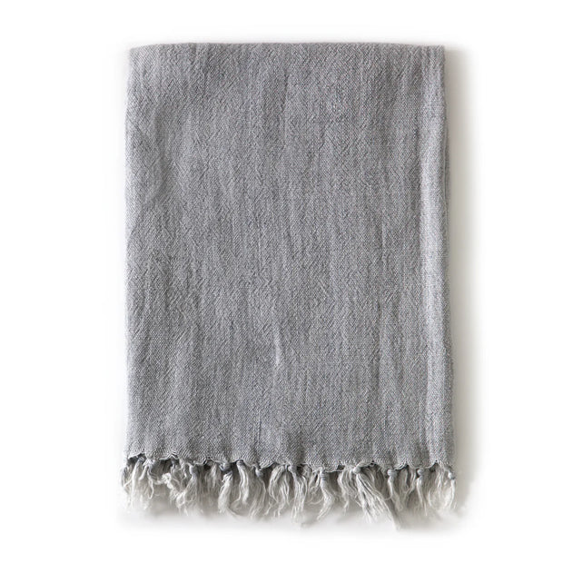 Pom Pom at Home Montauk Ocean Linen Throw Blanket ~ 50” x 70”