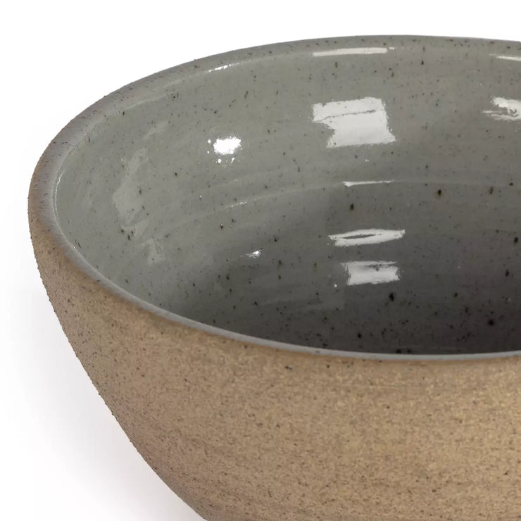 Four Hands Nelo Serving Bowl ~ Natural Speckled Clay Ceramic
