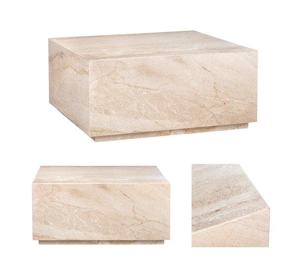 Crestview Collection Florence Natural Marble Coffee Table